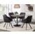 Arika Leatherette Channeled Back Swivel Dining Chair