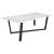 Mayer  Faux White Marble Top Rectangular Dining Table