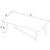 Mayer  Faux White Marble Top Rectangular Dining Table