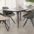 Mina Rectangular Ceramic Dining Table with Walnut Veneer Extension Leaf 