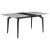 Mina Rectangular Ceramic Dining Table with Walnut Veneer Extension Leaf 