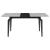 Mina Rectangular Ceramic Dining Table with Walnut Veneer Extension Leaf 