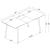 Mina Rectangular Ceramic Dining Table with Walnut Veneer Extension Leaf 