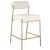 Carly Boucle Fabric & Faux Leather Counter Stool with Brushed Brass Frame