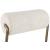 Carly Boucle Fabric & Faux Leather Counter Stool with Brushed Brass Frame