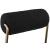 Carly Boucle Fabric & Faux Leather Counter Stool with Brushed Brass Frame