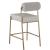 Carly Boucle Fabric & Faux Leather Counter Stool with Brushed Brass Frame