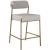 Carly Boucle Fabric & Faux Leather Counter Stool with Brushed Brass Frame
