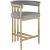 Marcello Counter Stool with Brushed Brass Frame