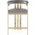 Marcello Counter Stool with Brushed Brass Frame