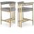 Marcello Counter Stool with Brushed Brass Frame