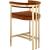 Marcello Velvet Counter Stool with Brushed Brass Frame