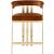 Marcello Velvet Counter Stool with Brushed Brass Frame