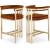 Marcello Velvet Counter Stool with Brushed Brass Frame