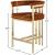 Marcello Velvet Counter Stool with Brushed Brass Frame