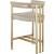 Marcello Velvet Counter Stool with Brushed Brass Frame