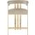 Marcello Velvet Counter Stool with Brushed Brass Frame