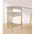 Marcello Velvet Counter Stool with Brushed Brass Frame