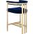 Marcello Velvet Counter Stool with Brushed Brass Frame