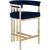 Marcello Velvet Counter Stool with Brushed Brass Frame