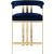 Marcello Velvet Counter Stool with Brushed Brass Frame