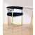 Marcello Velvet Counter Stool with Brushed Brass Frame