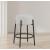 Avalon Boucle Fabric Counter Stool with Matte Black Iron Frame