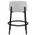 Avalon Boucle Fabric Counter Stool with Matte Black Iron Frame