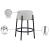 Avalon Boucle Fabric Counter Stool with Matte Black Iron Frame