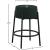 Avalon Boucle Fabric Counter Stool with Matte Black Iron Frame