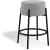 Avalon Boucle Fabric Counter Stool with Matte Black Iron Frame