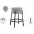 Avalon Boucle Fabric Counter Stool with Matte Black Iron Frame