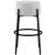 Avalon Boucle Fabric Bar Stool with Matte Black Iron Frame