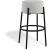Avalon Boucle Fabric Bar Stool with Matte Black Iron Frame
