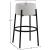 Avalon Boucle Fabric Bar Stool with Matte Black Iron Frame