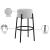 Avalon Boucle Fabric Bar Stool with Matte Black Iron Frame