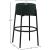 Avalon Boucle Fabric Bar Stool with Matte Black Iron Frame