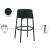 Avalon Boucle Fabric Bar Stool with Matte Black Iron Frame