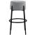 Avalon Boucle Fabric Bar Stool with Matte Black Iron Frame