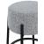 Avalon Boucle Fabric Bar Stool with Matte Black Iron Frame