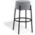 Avalon Boucle Fabric Bar Stool with Matte Black Iron Frame