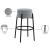 Avalon Boucle Fabric Bar Stool with Matte Black Iron Frame