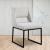 Jayce Boucle Fabric Dining Chair with Matte Black Iron Base