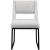 Jayce Boucle Fabric Dining Chair with Matte Black Iron Base