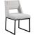 Jayce Boucle Fabric Dining Chair with Matte Black Iron Base
