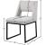 Jayce Boucle Fabric Dining Chair with Matte Black Iron Base