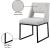 Jayce Boucle Fabric Dining Chair with Matte Black Iron Base