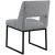 Jayce Boucle Fabric Dining Chair with Matte Black Iron Base