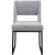 Jayce Boucle Fabric Dining Chair with Matte Black Iron Base