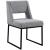 Jayce Boucle Fabric Dining Chair with Matte Black Iron Base